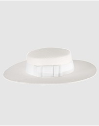 Max Alexander - White Boater Hat