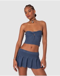 EDIKTED - Kiera Twist Front Knit Tube Top