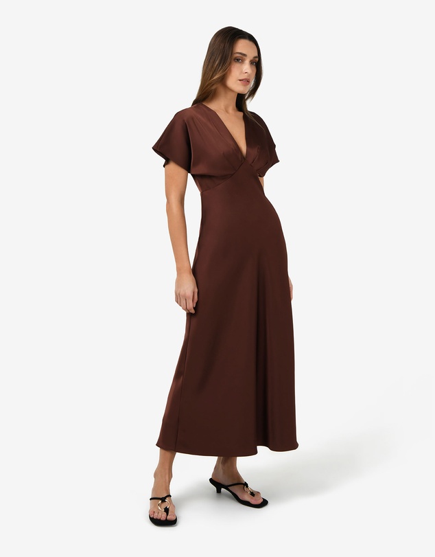 Forcast - Catalina V-Neck Satin Dress