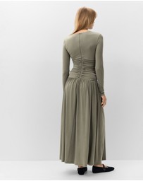 UNISON - Ruched Detail Maxi Dress