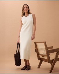 Ceres Life - Olive Knit Midi Dress