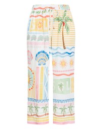 City Chic - Aliya Sea Dream Placement Print Pant