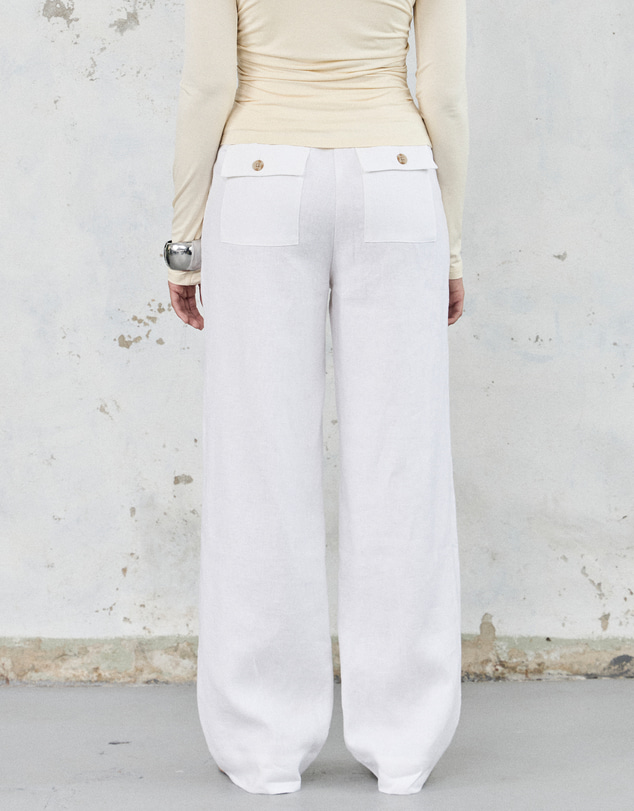 FRIEND of AUDREY - The Linen Pocket Trouser