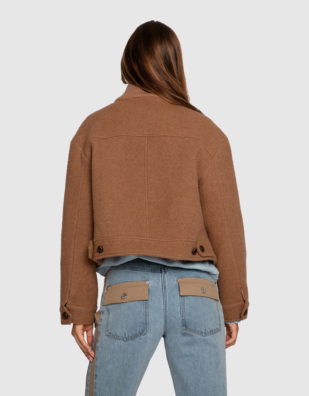 Belle & Bloom - Crystal Skies Cropped Wool Rib Jacket