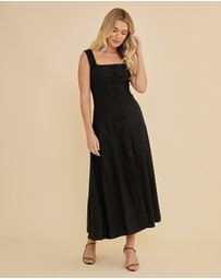 Amelius - Lucie Buttoned Midi Dress