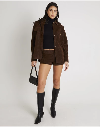 Alice In The Eve - Elle Faux Suede Shirt