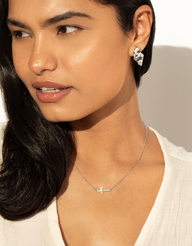 Mestige - Trust Cross Necklace - Silver Plated