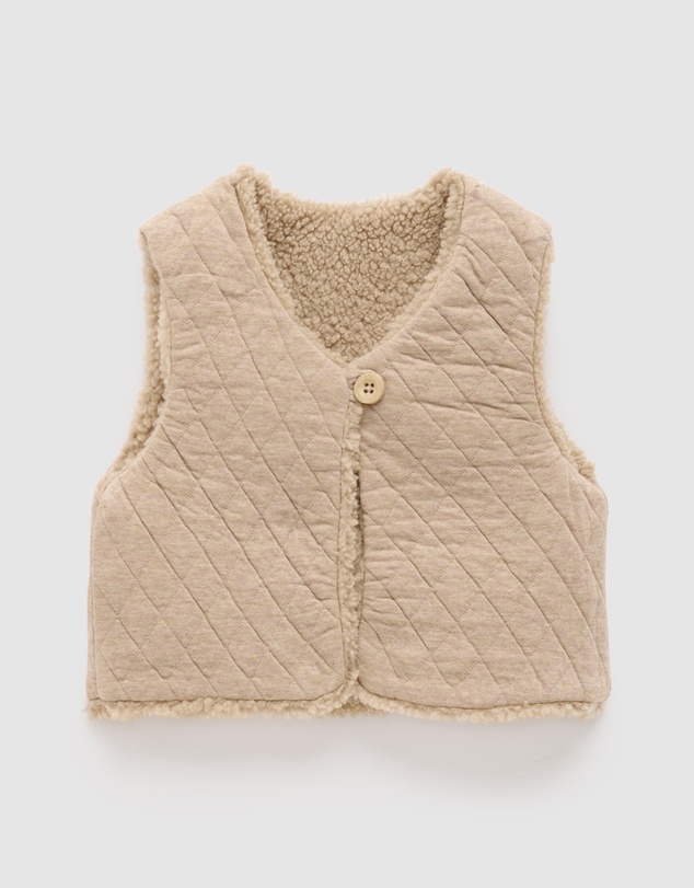 Purebaby - Shearling Reversible Vest -Kids-Babies