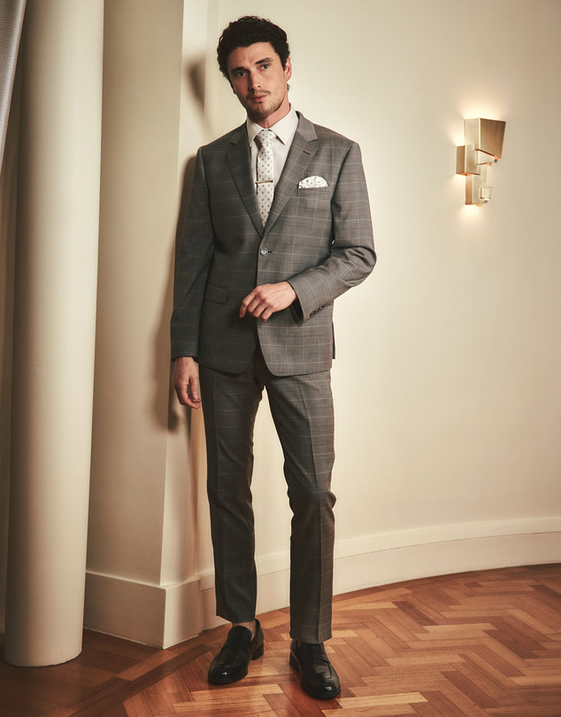 Tarocash - Sovran Check Wool Suit Jacket