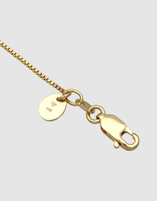 Elli Jewelry - Round Charm Pendant Necklace in Gold-Plated 925 Silver
