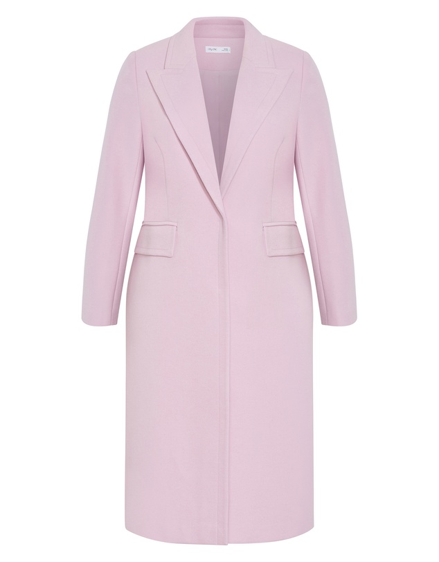 City Chic - Keira Longline Melton Coat