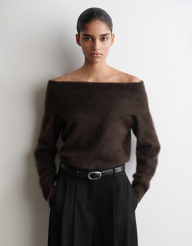 COS - Off-The-Shoulder Merino Wool Jumper