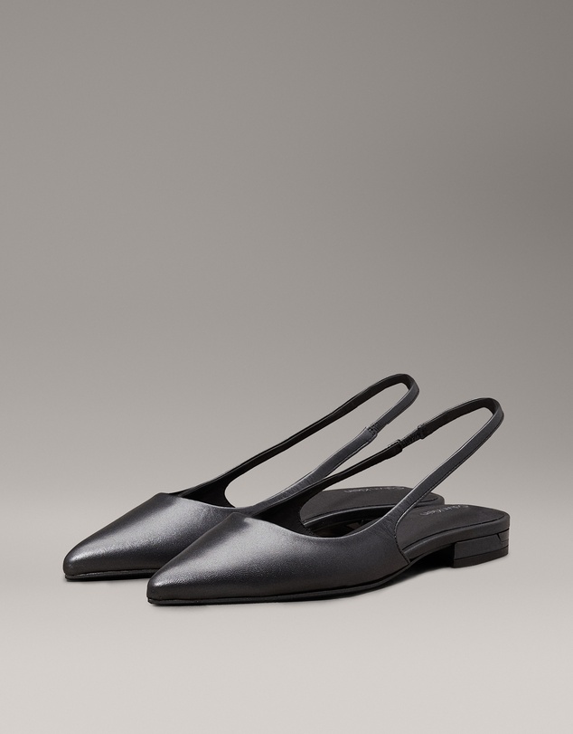 Calvin Klein - Leather Slingback Ballerinas
