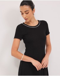 Calli - Taylor Rib Tee Midi Dress