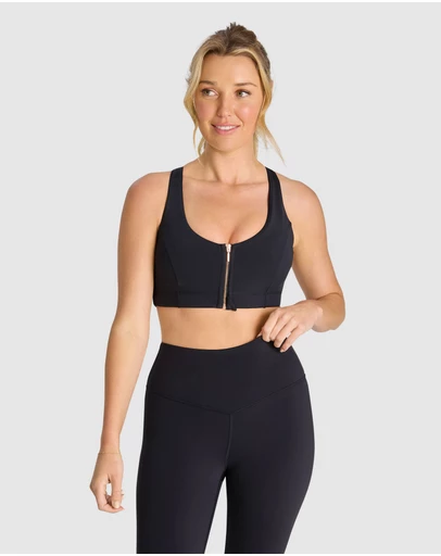Rockwear - Energise Zip Medium Impact Sports Bra