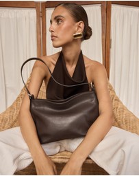 VESTIRSI - Eden Dark Chocolate Leather Shoulder Bag