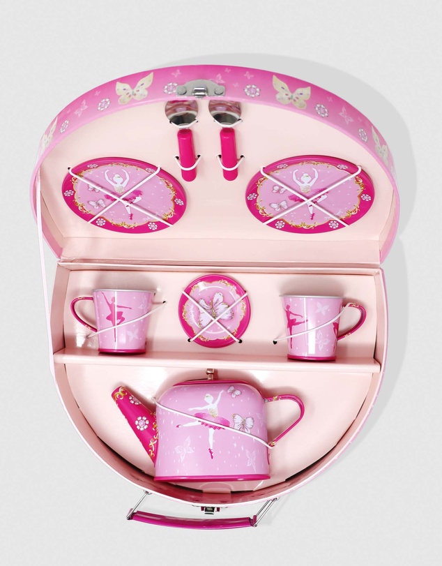 Pink Poppy - Butterfly Ballet Tin Tea Set
