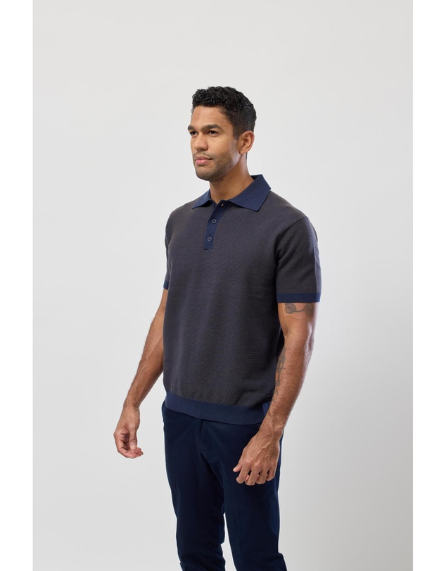 Brooksfield - Stripe Knitted Polo
