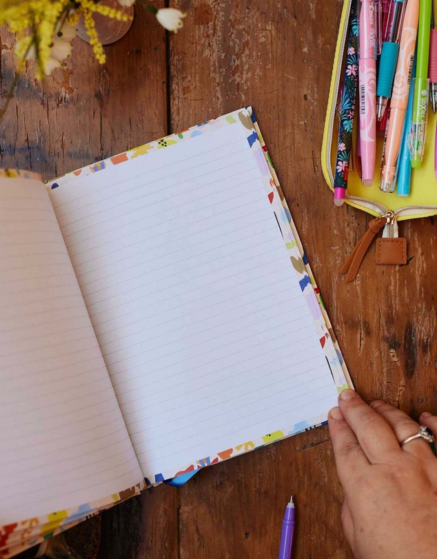 Write to Me - Pen To Paper. Lined Journal. Collage