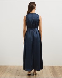 Atmos&Here - Juni Satin Sleeveless Midi Dress