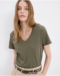 M.N.G - V-Neck Cotton T-Shirt