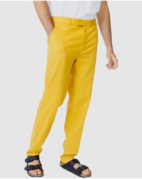 Justin Cassin - Parish Straight Linen trouser