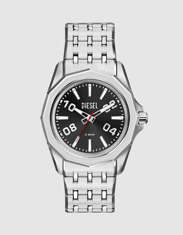Diesel - Stinger 3-Hand Silver Tone Analogue Watch