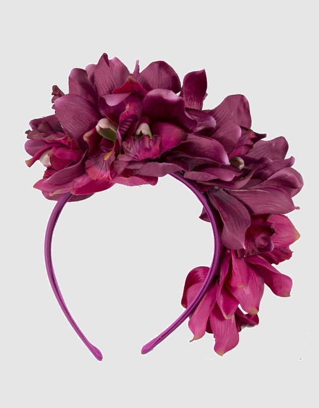 Max Alexander - Large Wine Flower Headband Fascinator