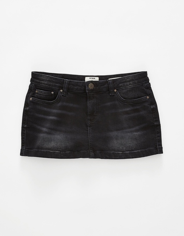 Cotton On - Micro Low Denim Skirt