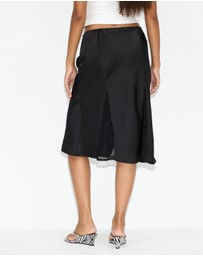Dazie - Sadie Midi Lace Insert Skirt
