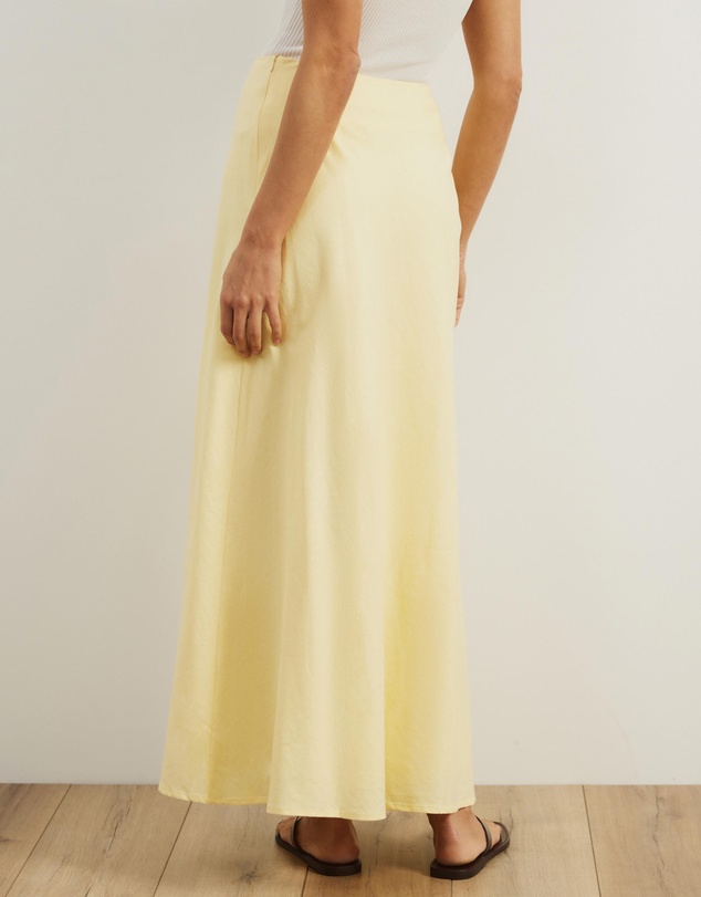 Atmos&Here - Celina Linen Blend Midi Skirt