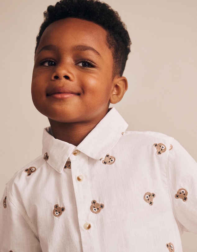 Huxbaby - Shortsleeve Huxbear Button Up Crisp - Babies