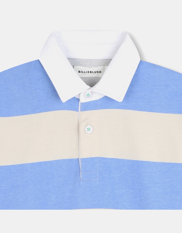Billieblush - Long Sleeve Stripe Polo Shirt - Kids-Teens