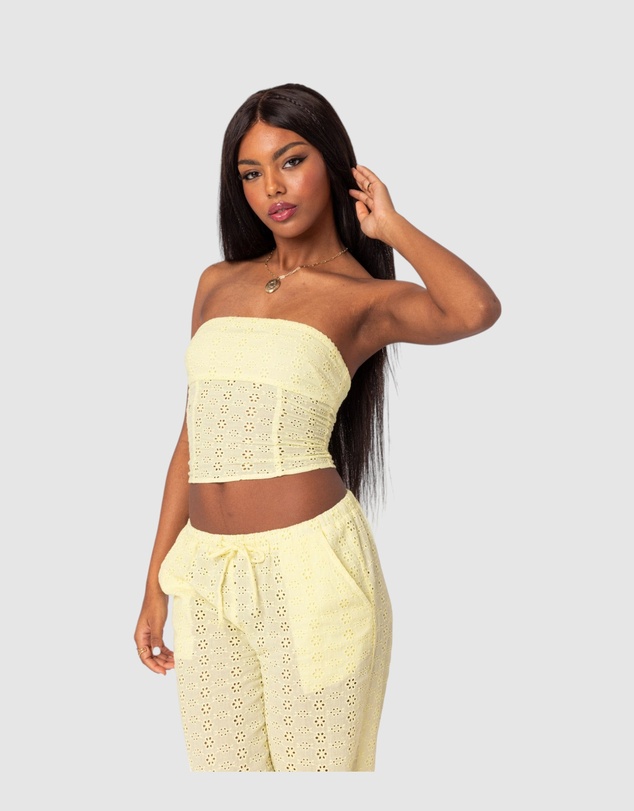 EDIKTED - Lemon Lacey Cotton Corset