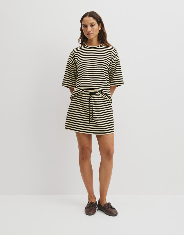 Country Road - Australian Cotton Blend Stripe Boxy T-shirt