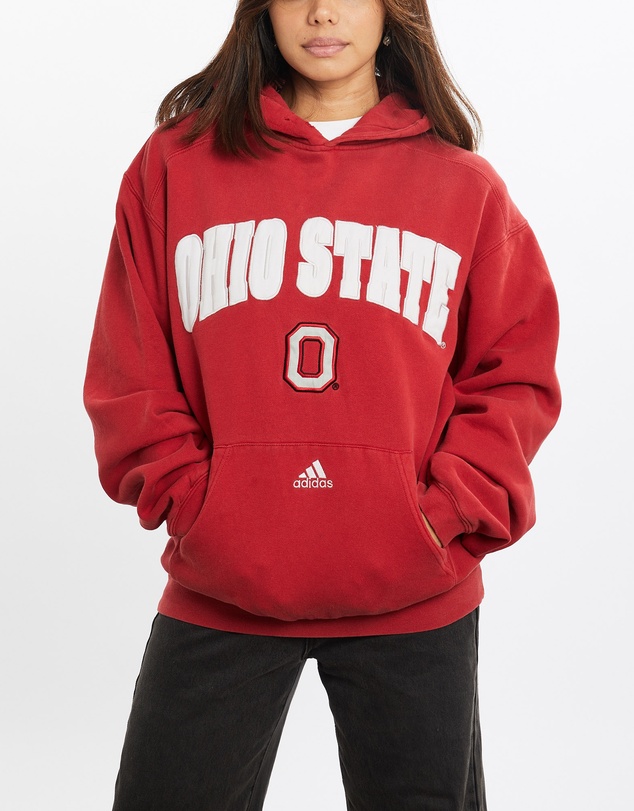 Vintage by The Real Deal - Pre Loved - Vintage Adidas NCAA Ohio State Hooded Sweatshirt