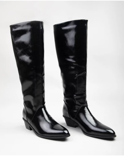 RAID - Reeona western knee boots in black