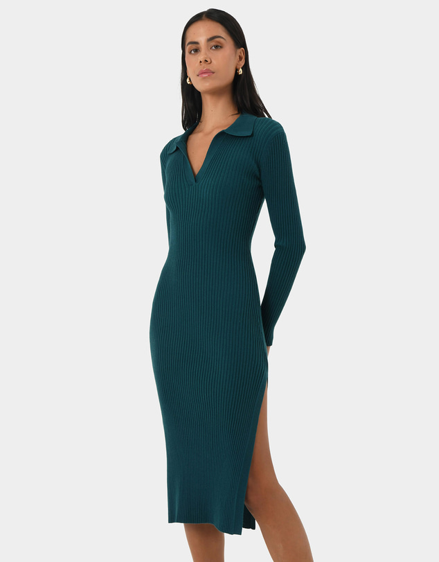 Forcast - Elliot Collared Knit Dress