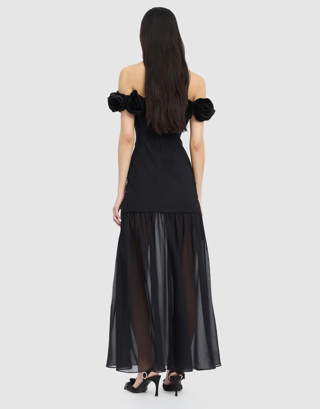 ROTATE - Crepe Maxi Flower Dress