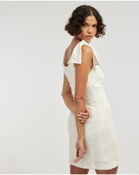 Amelius - Mavie Bow Linen Mini Dress