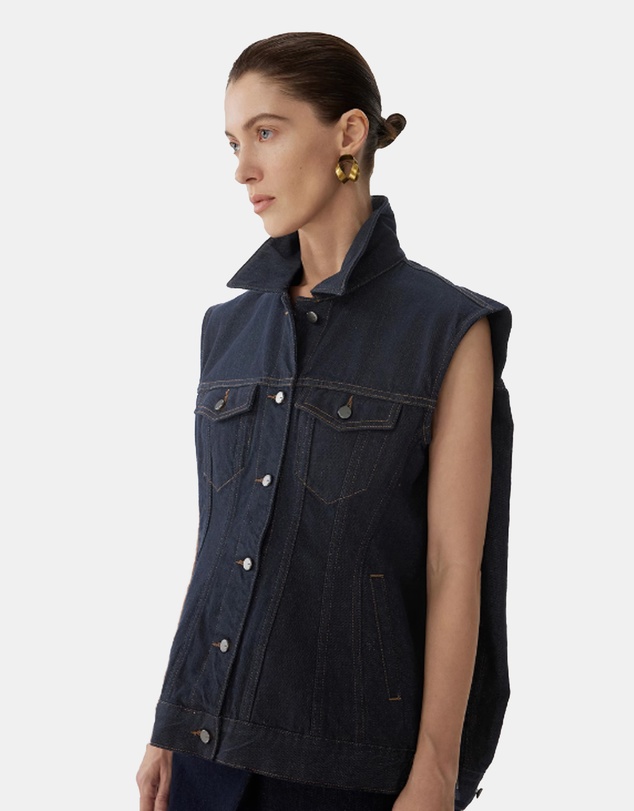 JNBY - JNBY LOOSE SLEEVELESS LAPEL VEST