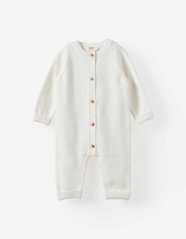 Cotton On Kids - Baby Organic Blend Knit Long Sleeve Romper