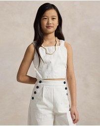Polo Ralph Lauren - Cotton Canvas Top & Pants Set - ICONIC EXCLUSIVE - Kids-Teens