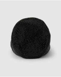 Olga Berg - Ellie Crystal Mesh Ring Handle Bag