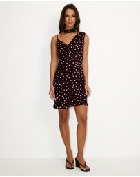Dazie - Romeo Chiffon Neck Scarf Mini Dress