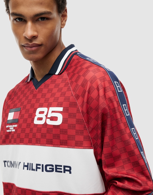 Tommy Hilfiger - Geometric Flag Print LS Rugby Shirt