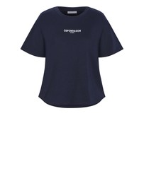 City Chic - Plus size Copenhagen Studio Cotton Tee - navy