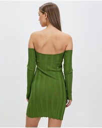Third Form - Liaison Knit Off Shoulder Mini Dress