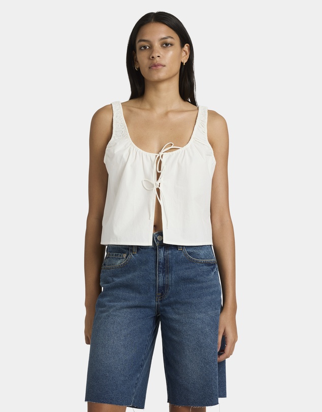 RVCA - Womens Long Beach Denim Shorts