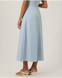 Tussah - Monique Crepe Square Neck Midi Dress